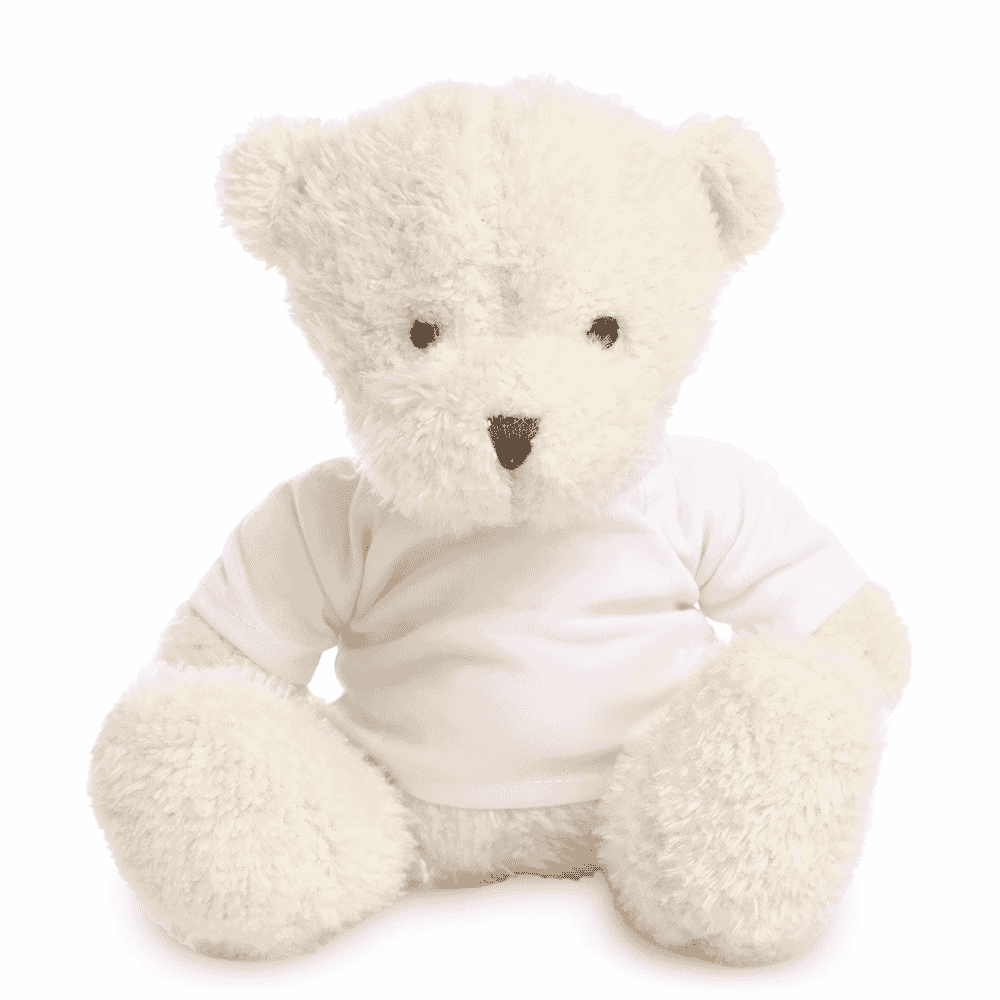 Promotional James III White Bear - Blank Soft Toys - Medium Teddy Bear
