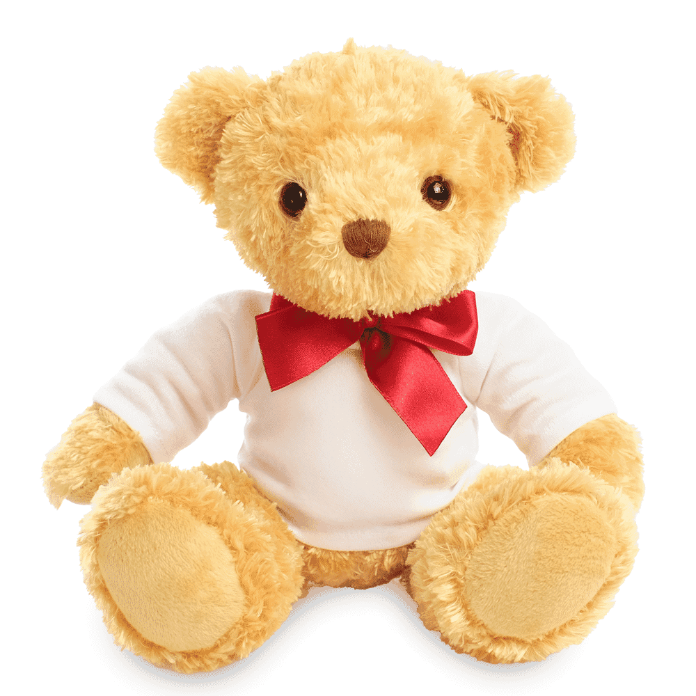 Promotional William Bear With Ribbon - Blank Soft Toys - Medium Teddy Bear