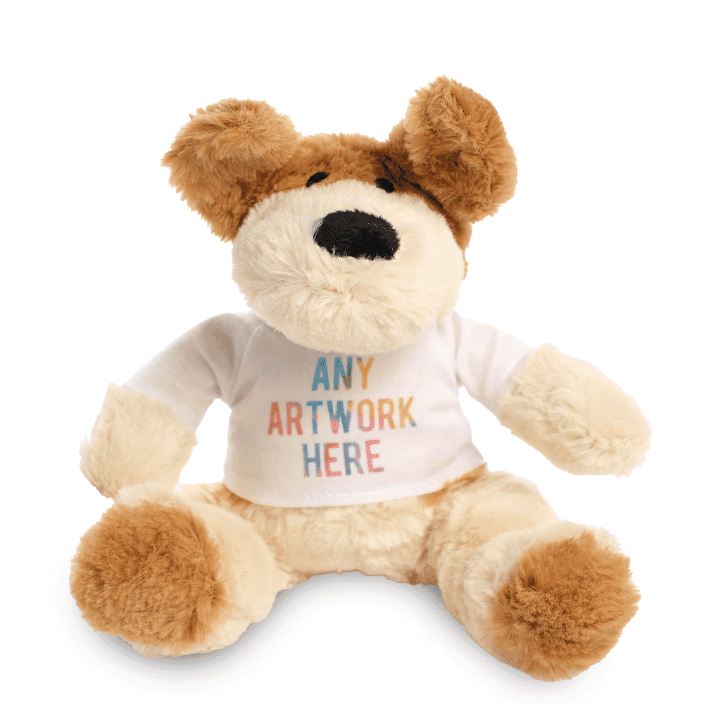 Promotional Darcy Dog - Printed Soft Toys - Small Teddy Bear