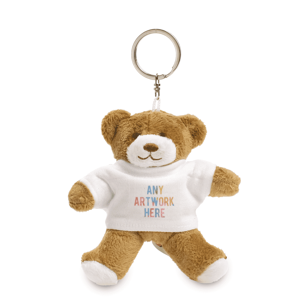Promotional George Keyring Bear - Printed Soft Toys - Small Teddy Bear