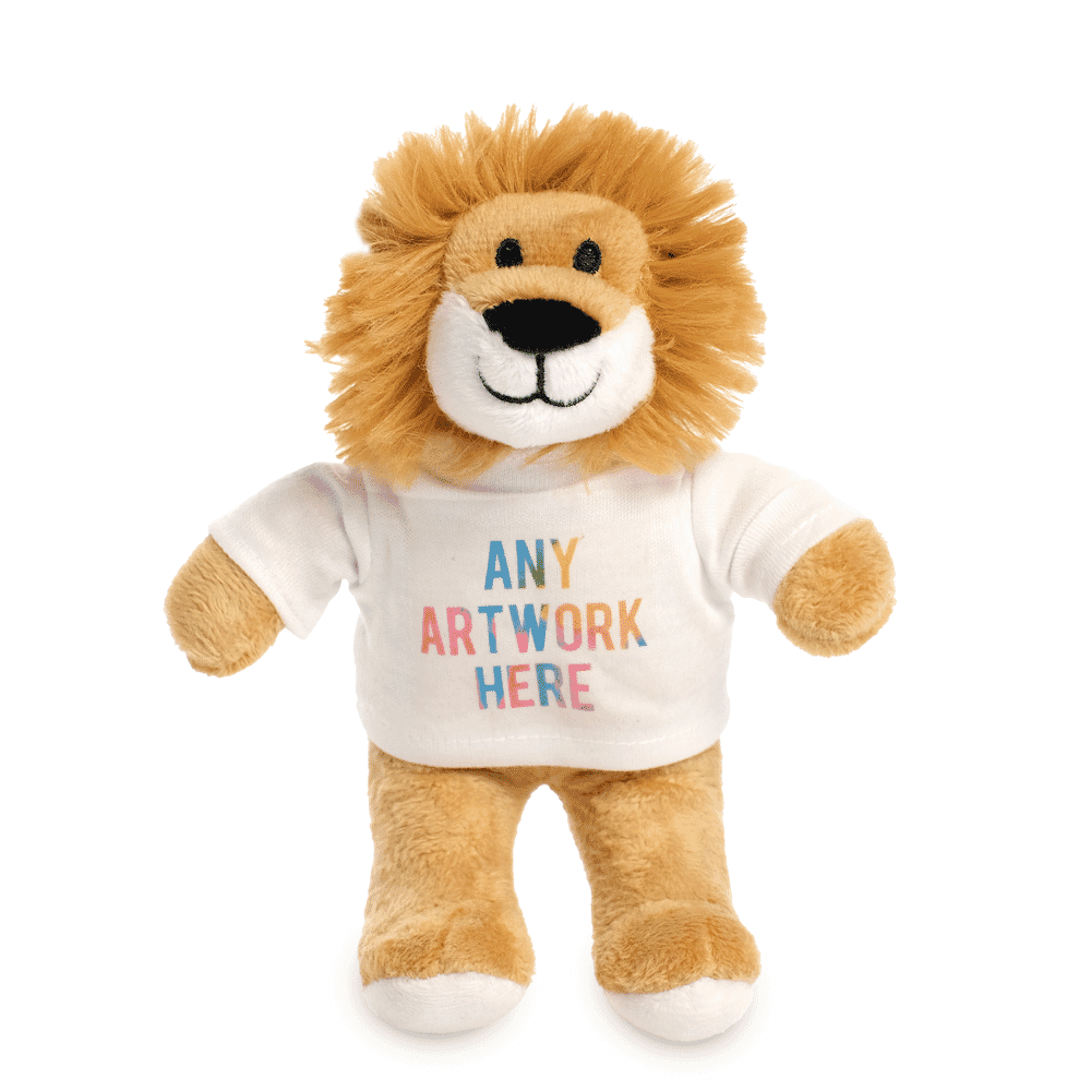 Promotional Louis Lion Plush Toy - Printed Soft Toys - Small Teddy Bear
