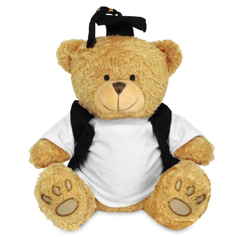 Blank Sublimation Golden 22cm Edward Bear with a Graduation Outfit