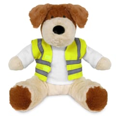 Blank 20cm Darcy Dog with Hi-Vis Vest