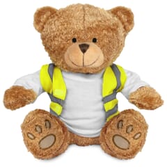 Blank Brown 22cm Edward bear with Hi-Vis Vest