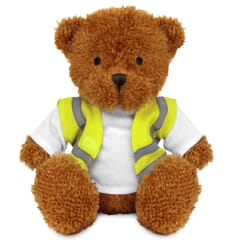 Blank Golden 18cm James bear with Hi-Vis Vest