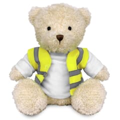 Blank White 18cm James bear with Hi-Vis Vest