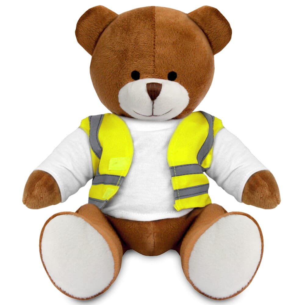 Blank 20cm Richard Bear with Hi-Vis Vest