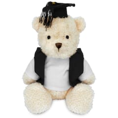 Blank Sublimation White 18cm James bear with Graduate outfit