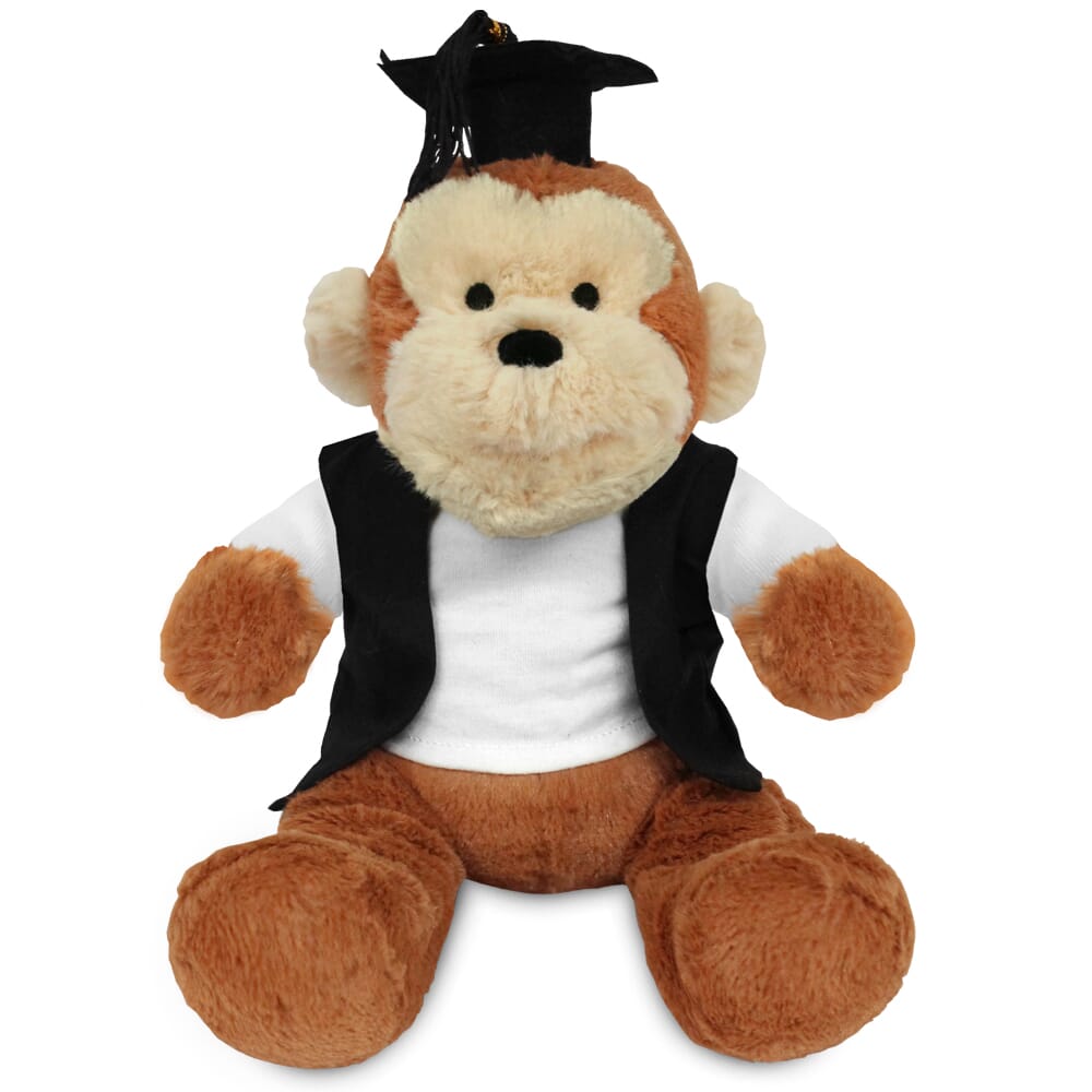 Blank Sublimation 20cm Max Monkey with Graduate outfit with Elastic Cap