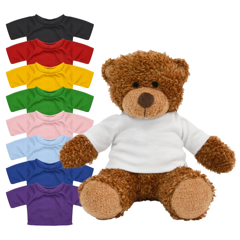 Blank 17cm Anne bear with Coloured t-shirt