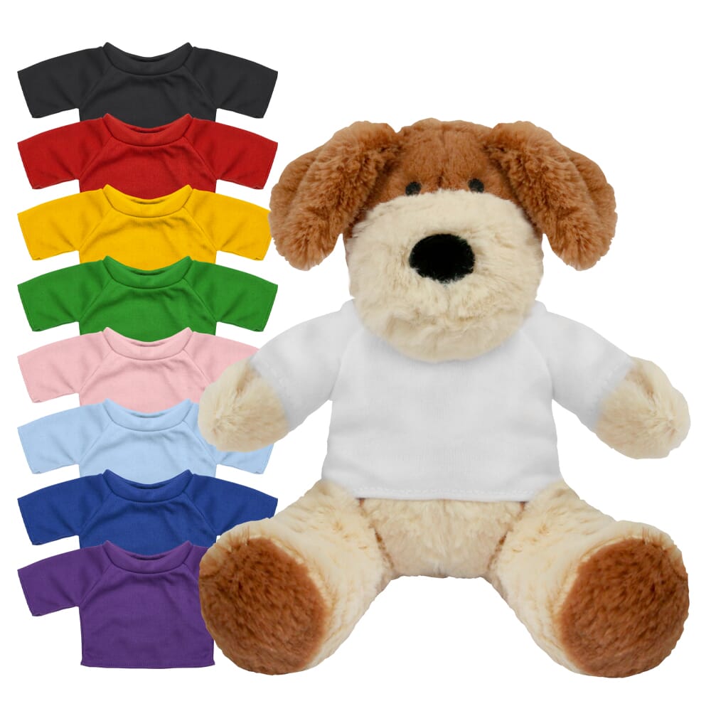 Blank 20cm Darcy dog with Coloured t-shirt