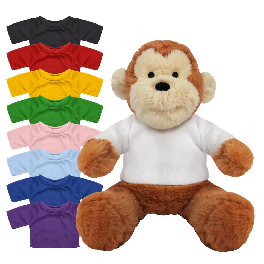 Blank 20cm Max monkey with Coloured t-shirt 