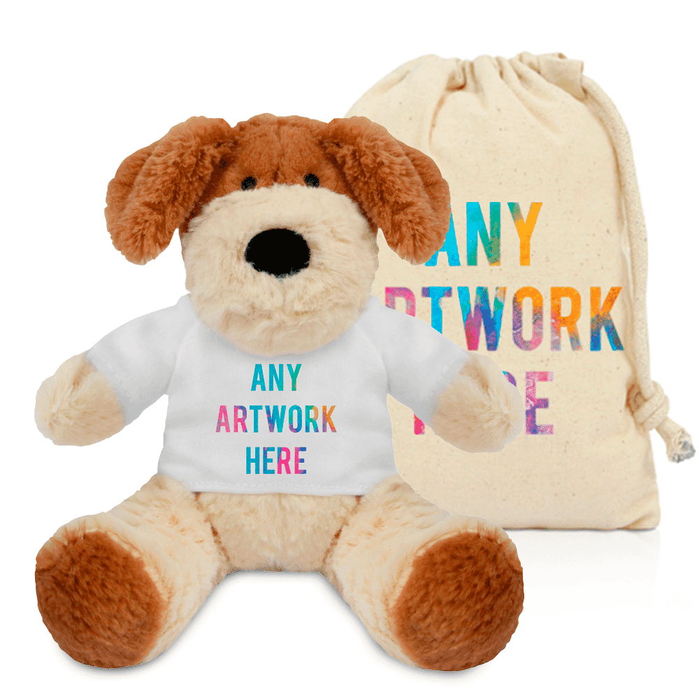 Printed 15cm Darcy Dog & Drawstring Bag Combo