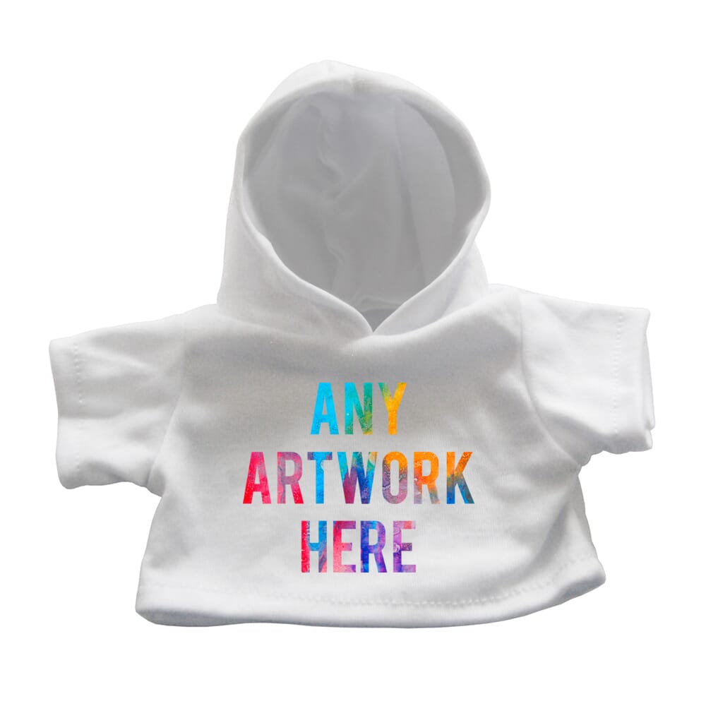Printed White Hoody