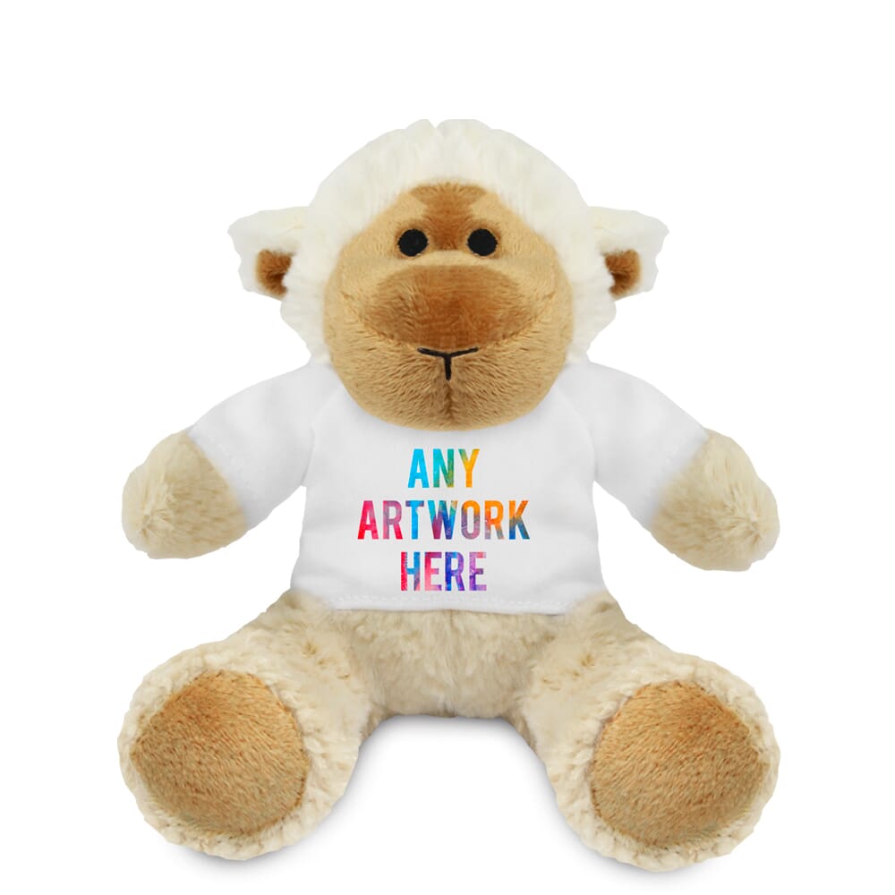 Promotional Lucy Lamb Plush Toy 15cm - Printed Soft Toys - Small Soft Toy - Main Image
