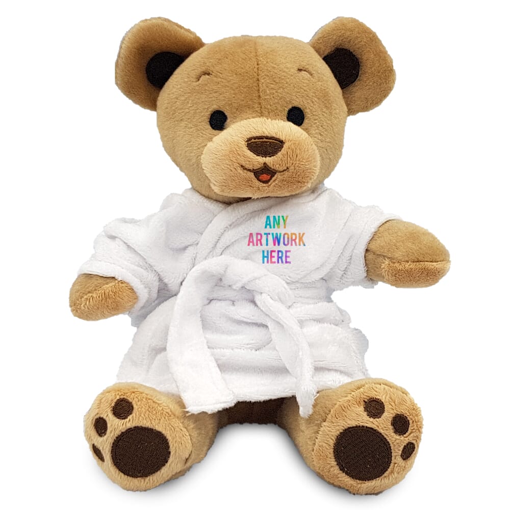 Printed 18cm Beatrice Bear with Dressing gown