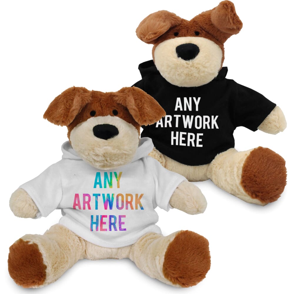 Printed 20cm Darcy Dog with Hoody