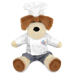 Printed 20cm Darcy Dog with Chef outfit
