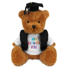 Printed Golden 18cm James Bear with a Graduation Outfit with Elastic Cap