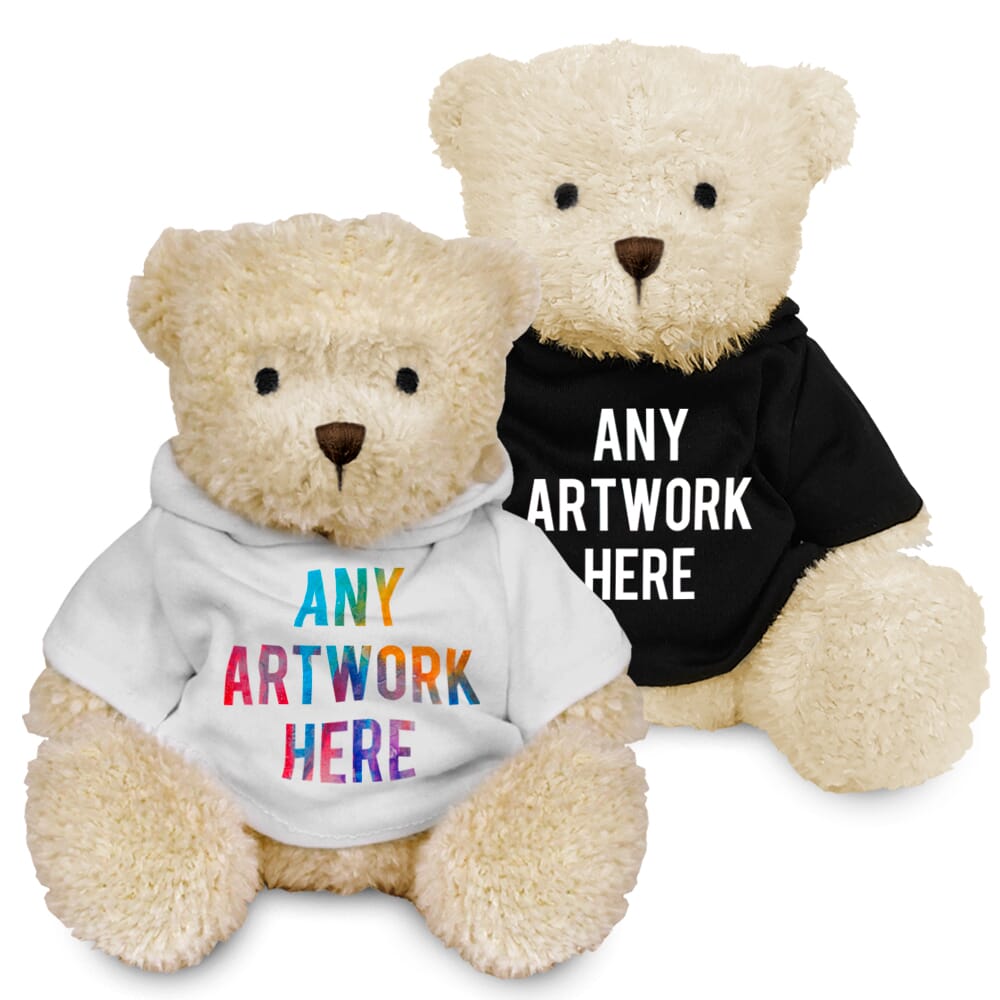 Printed White 18cm James Bear with Hoody