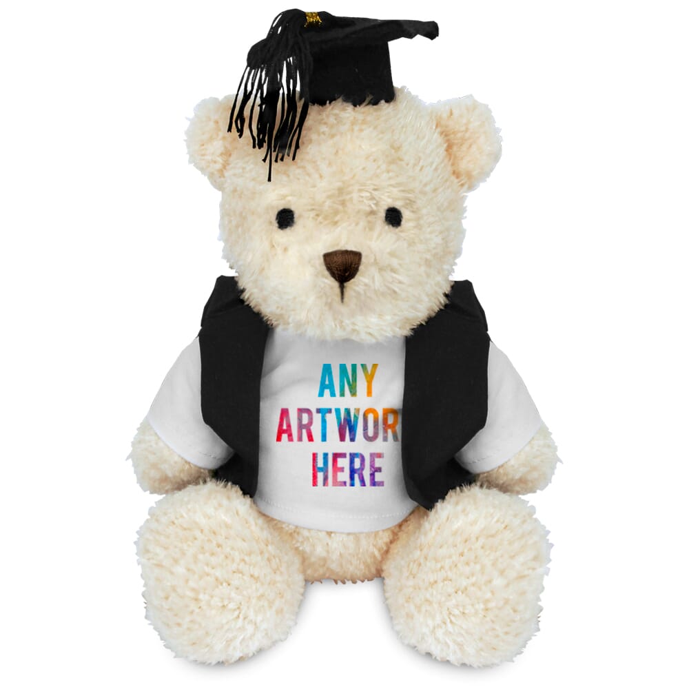 Printed White 18cm James Bear with a Graduation Outfit