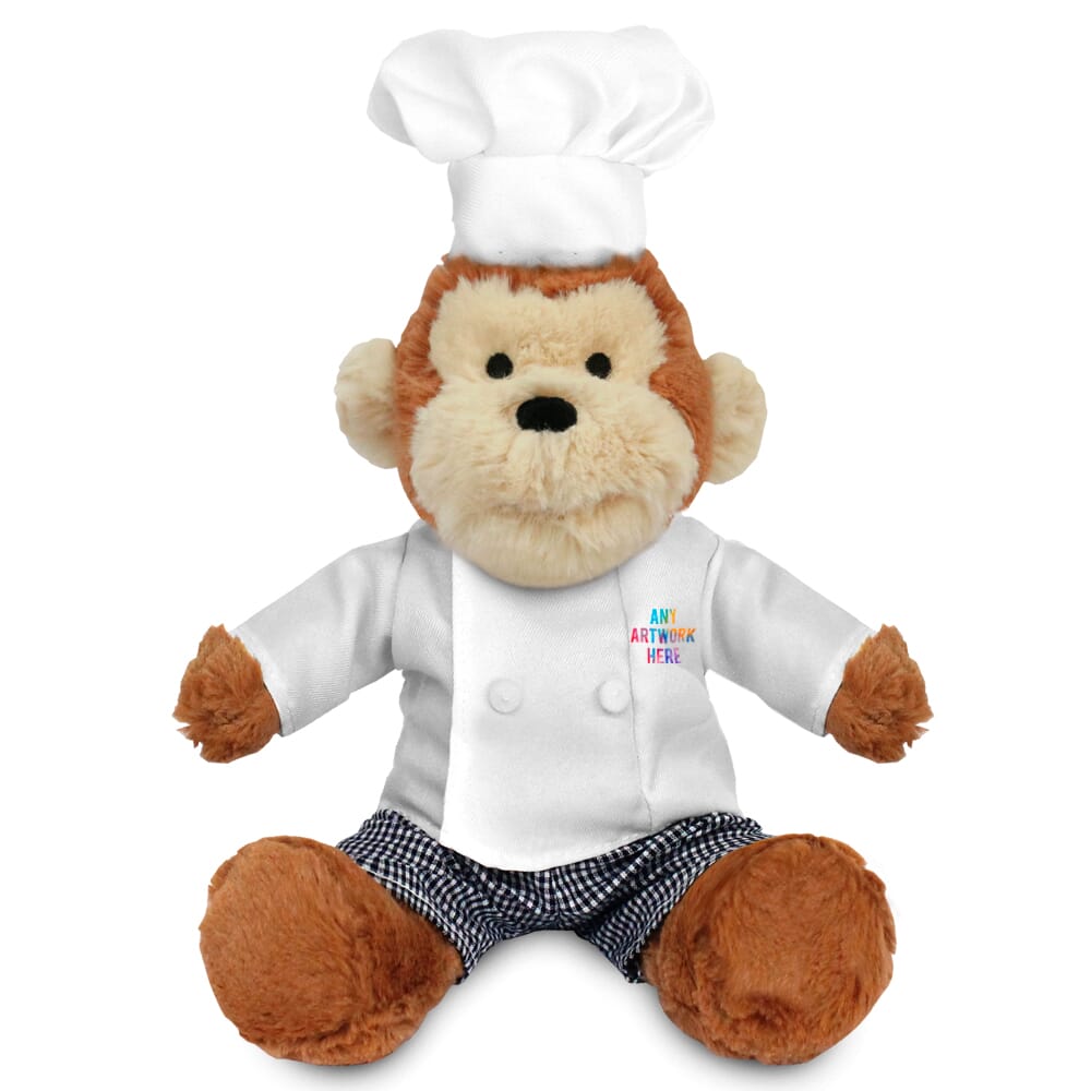 Printed 20cm Max Monkey with Chef outfit
