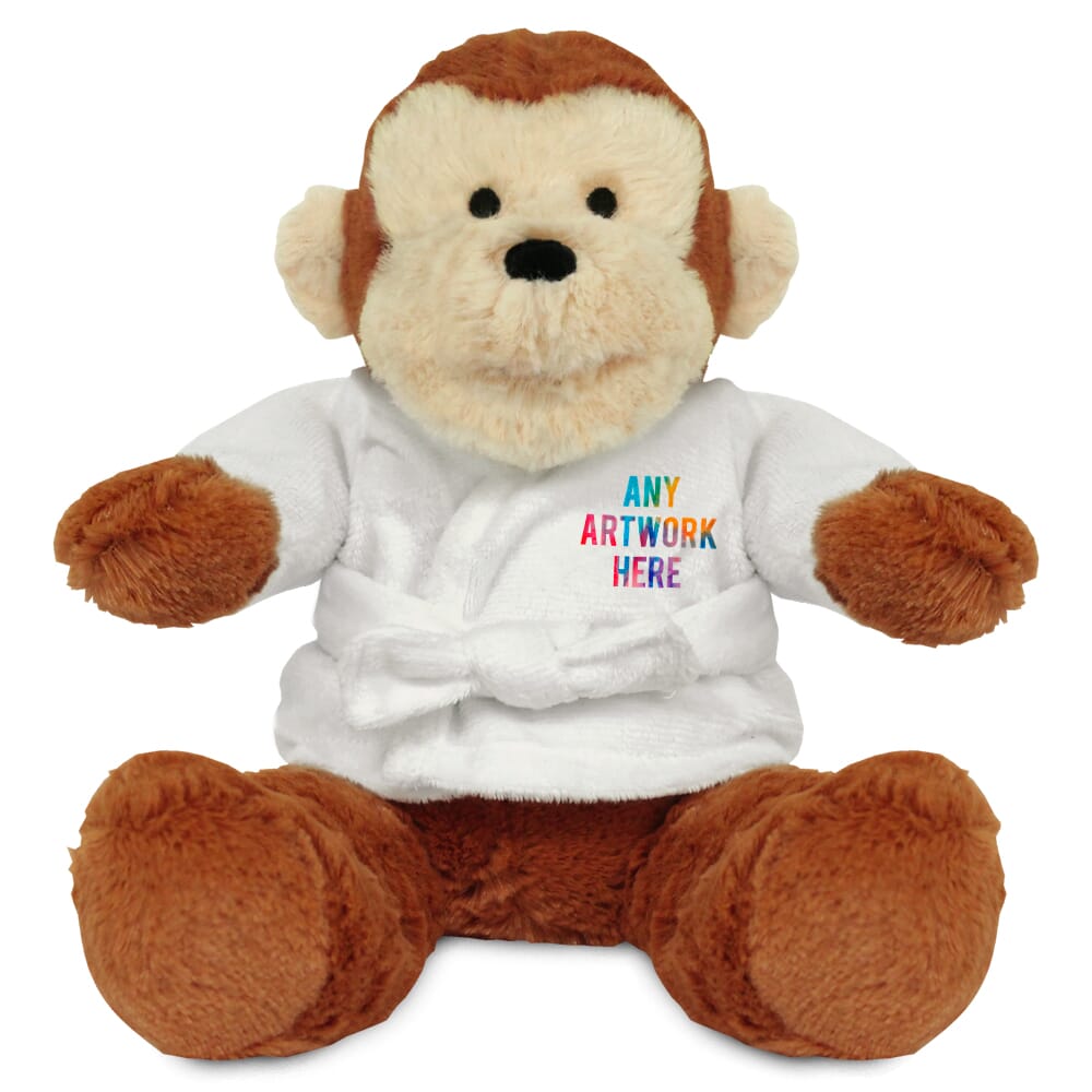Printed 20cm Max Monkey with Dressing Gown
