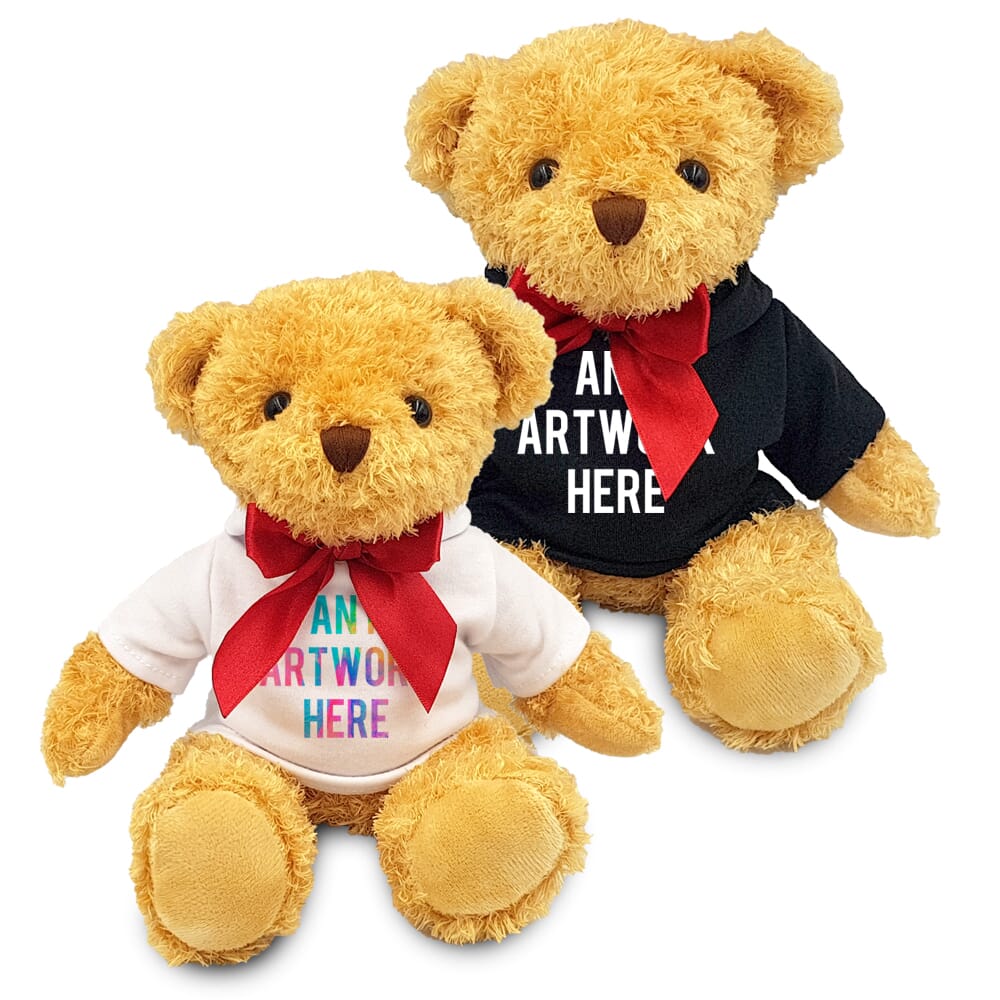 Printed 18cm William Bear with Hoody