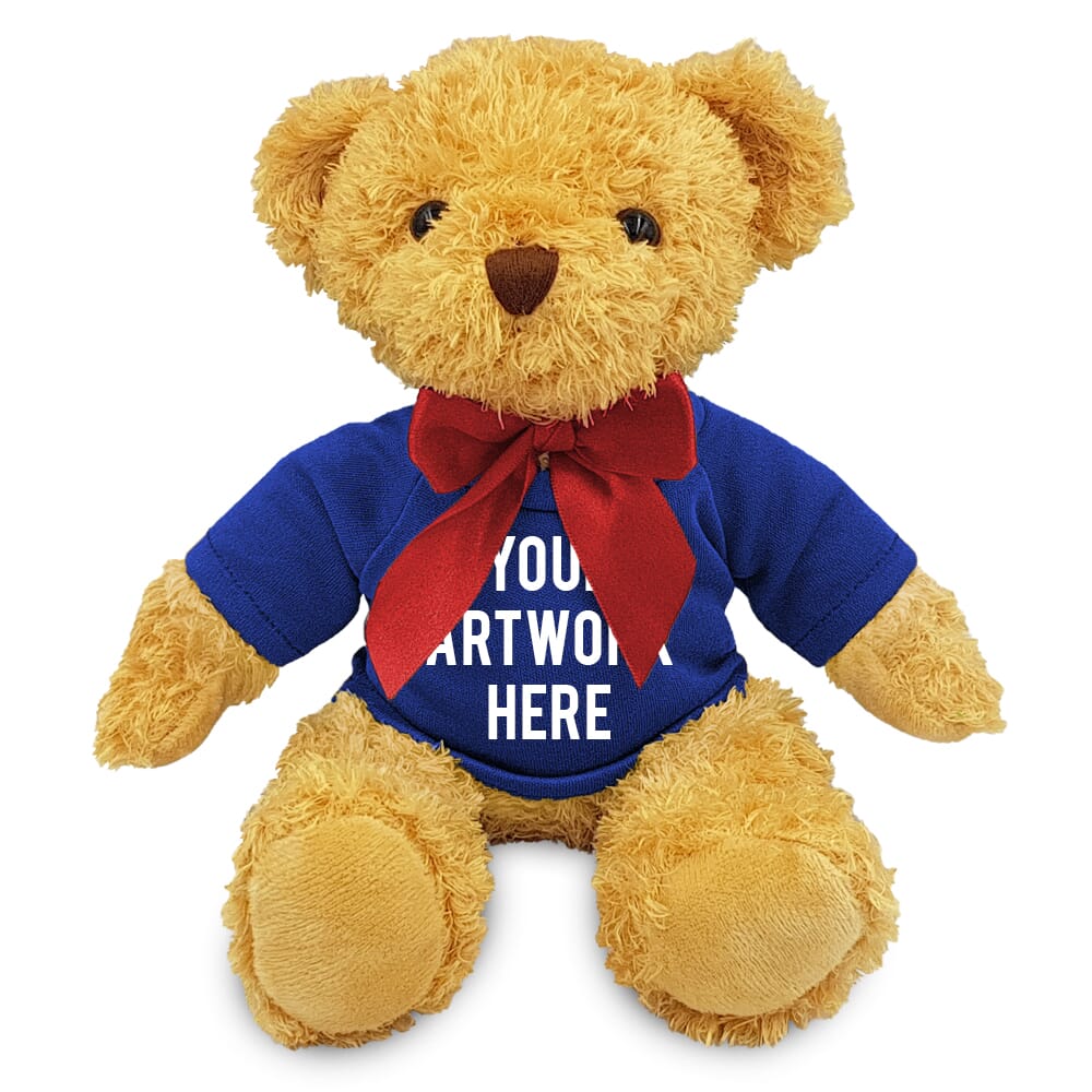 18cm William Bear with Royal Blue t-shirt