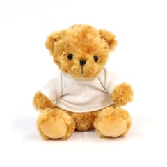 A blank soft toy teddy bear suitable for Dye-Sub and transfer printing. The toy is made of high-quality materials and is perfect for children and adults alike.