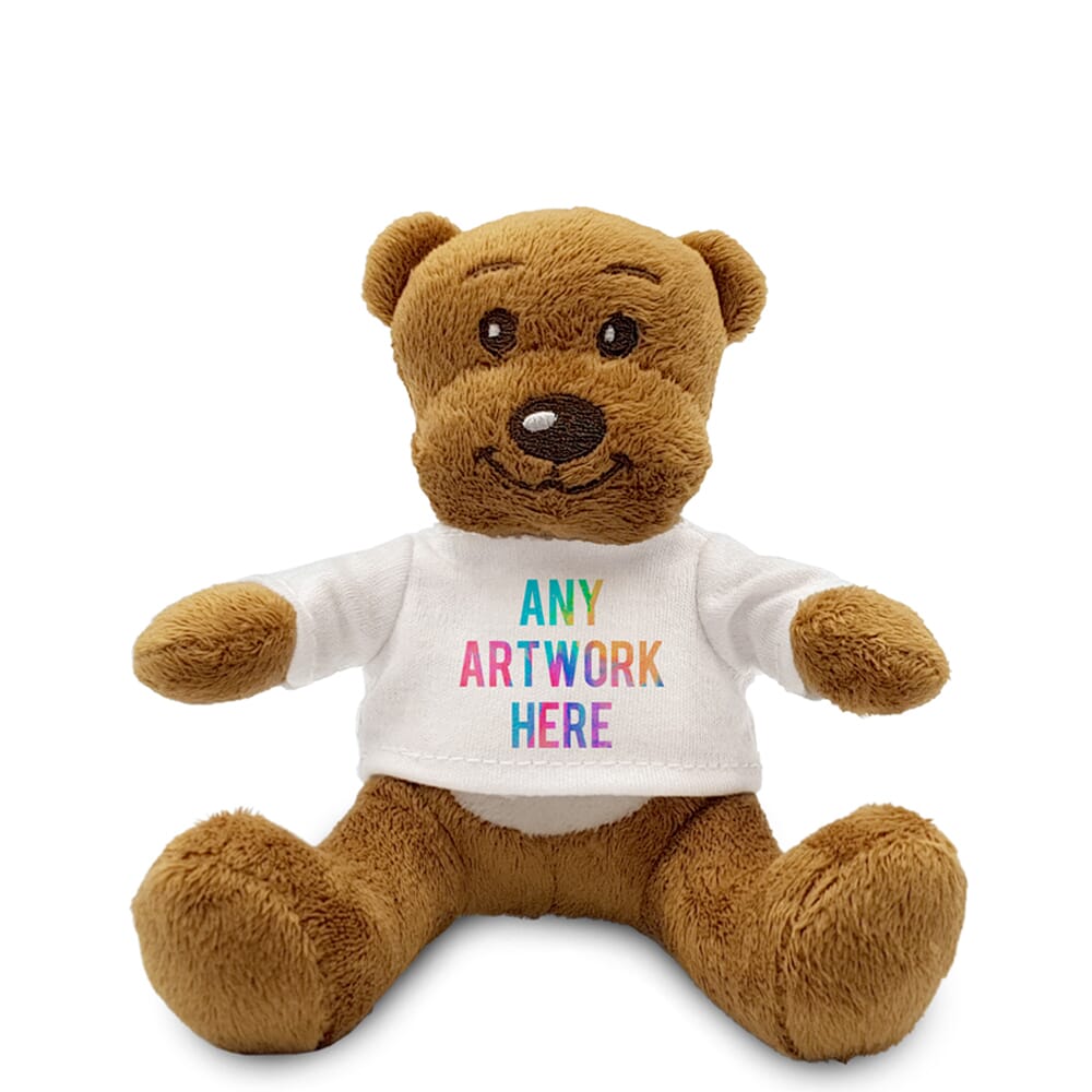 Promotional Albert 12cm Bear - Printed Soft Toys - Small Teddy Bear