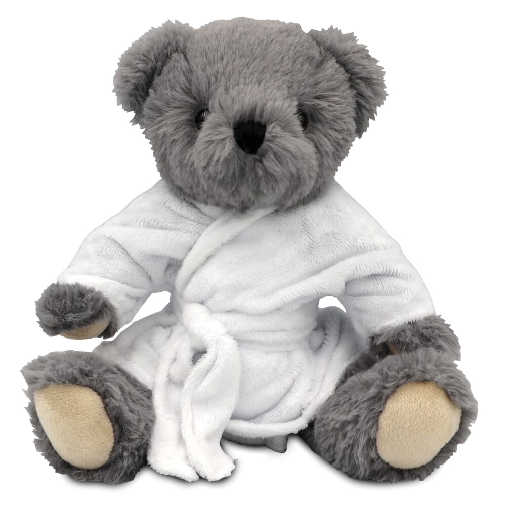 Promotional Archie Jointed Bear in Blank Dressing Gown - Branded Soft Toys - Large Teddy Bear