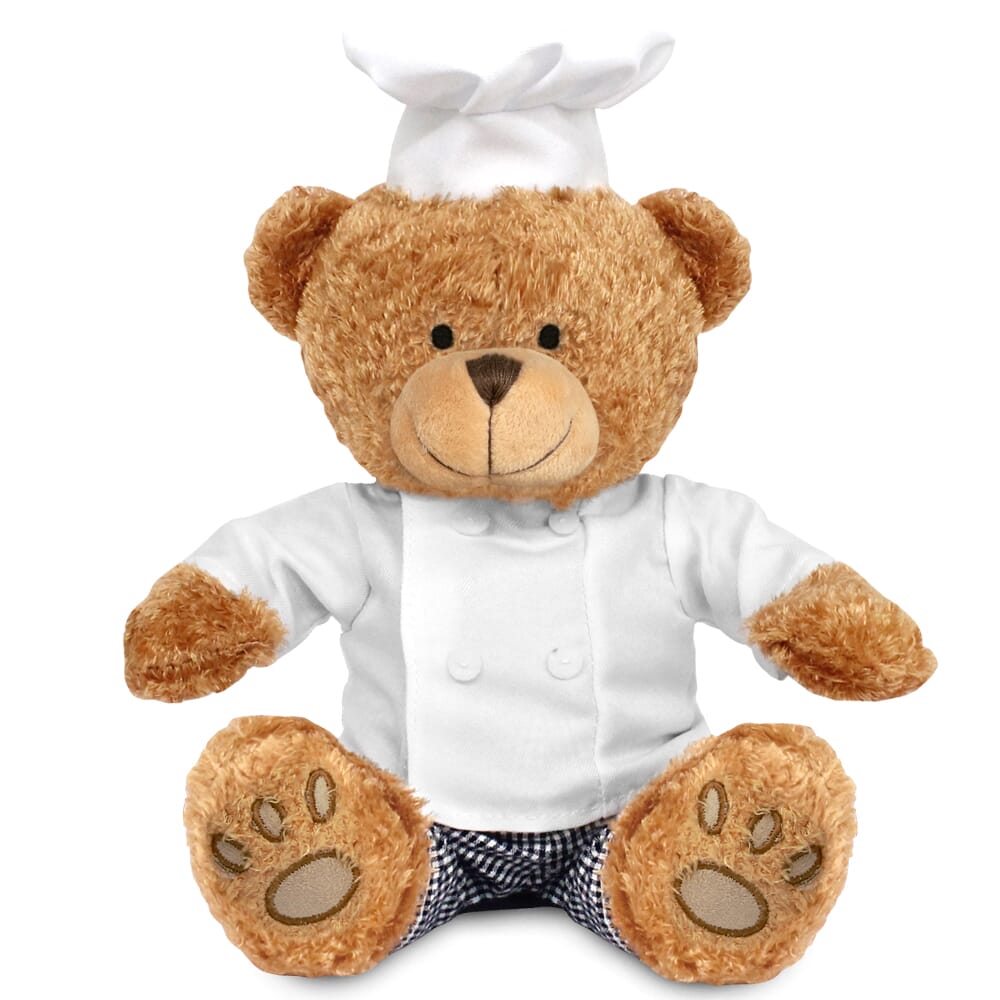 Promotional Edward I Brown Bear in Blank Chef Outfit - Branded Soft Toys - Extra Large Teddy Bear