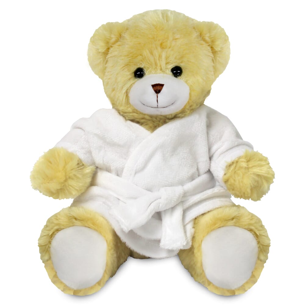 Promotional Elizabeth Bear in Blank Dressing Gown - Branded Soft Toys - Large Teddy Bear