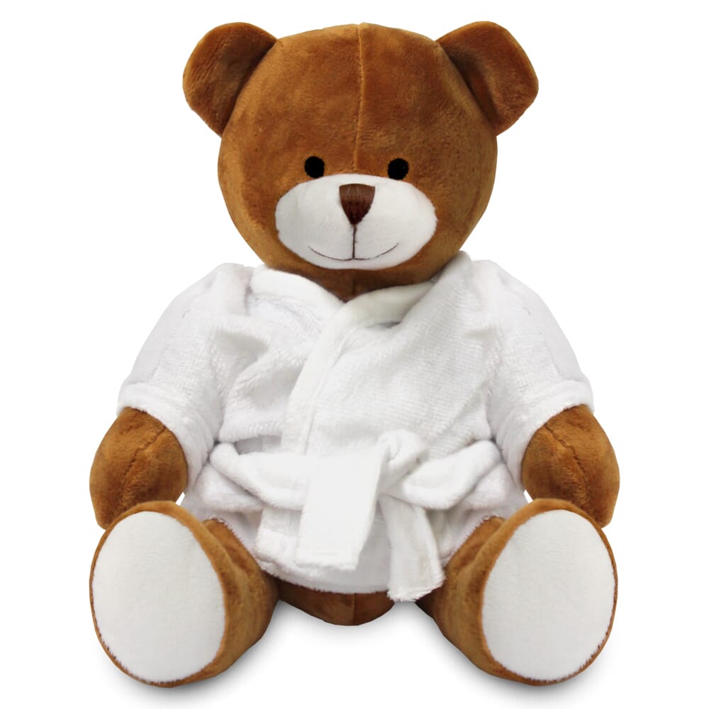Promotional Richard Bear in Blank Dressing Gown - Branded Soft Toys - Large Teddy Bear