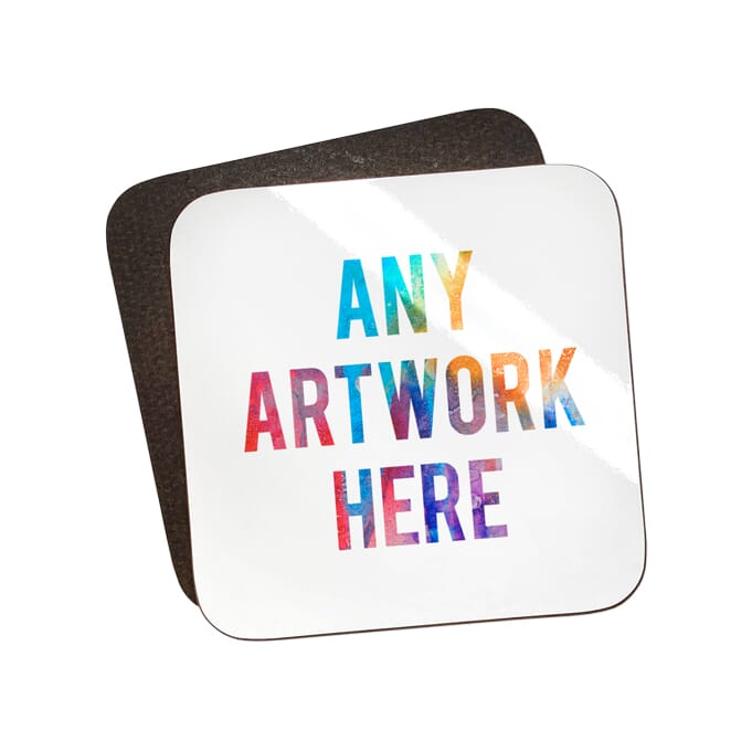 Printed Coasters with Gloss Finish - Branded Hardboard Coasters