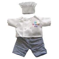 Printed Chef Outfit branded with Company Logo - Printed Soft Toy Outfit