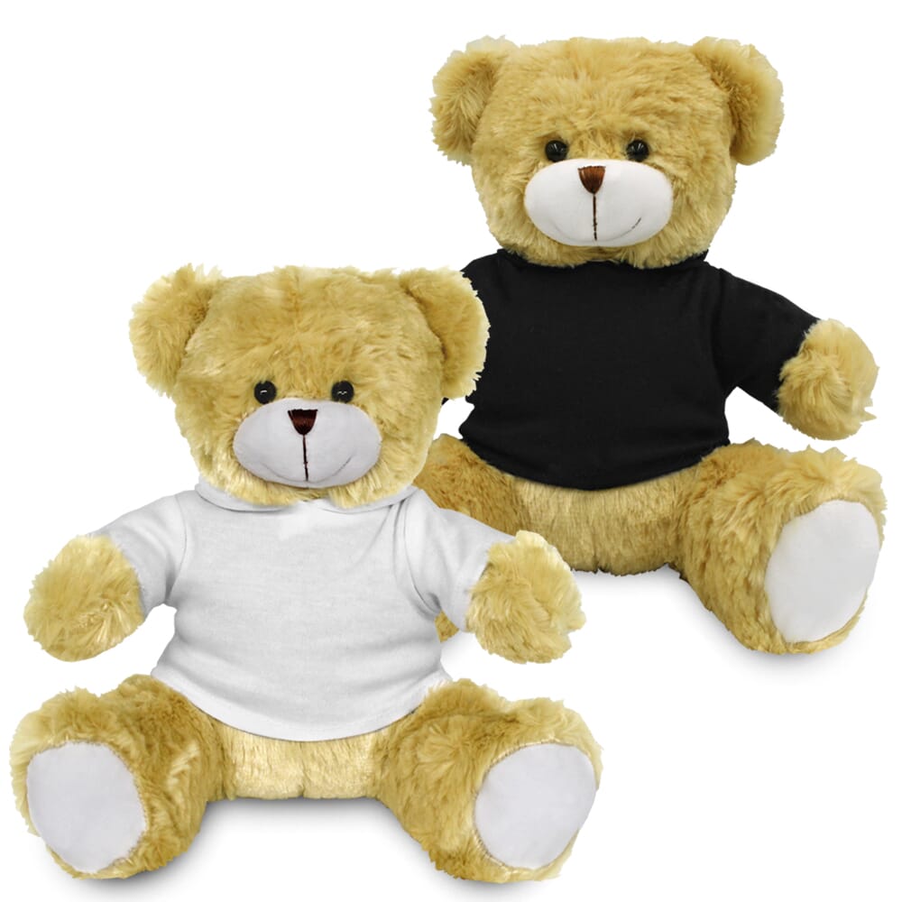 Promotional 25cm Elizabeth Bear in Blank Hoody - Branded Soft Toys - Extra Large Teddy Bear